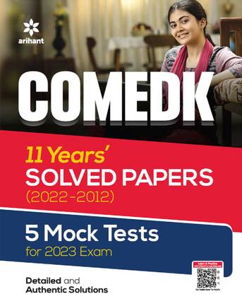 COMEDK 10 Years Solved Papers (2022-2012) 5 Mock Tests For 2023 Exam