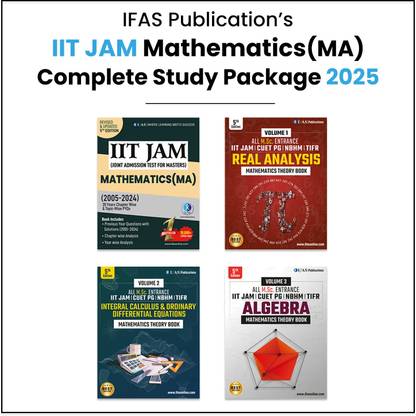 IIT JAM Mathematics  - (4 Books Set) | PYQs + Theory + Practice | Updated 2025 Edition | Best Seller Book Combo for IIT JAM Mathematics | Includes Solved PYQs & Practice Sets | Reference Guide for BSc & MSc Students | Ideal for CUET PG, GATE, TIFR, ISI, BHU & Other Entrance Exams | Paperback | IFAS Publications