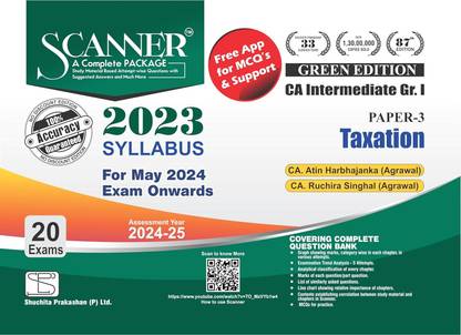 Solved Scanner CA Intermediate (2023 Syllabus) Paper - 3 Taxation (Assessment Year 2024-25) (Applicable for 2024-25 Onwards)