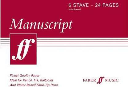 24-page A5 Manuscript Book, 6-stave interleaved