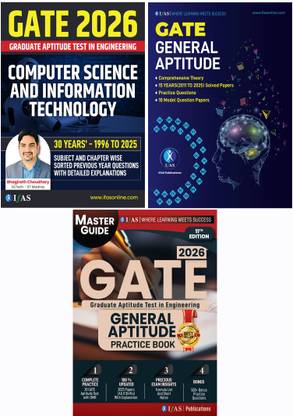 GATE 2026 Computer Science  - GATE General Aptitude (Theory & Pratice)[Set of 3 Books] Topic Wise PYQ with Detailed Explanations (2000–2025) | 500+ Solved Questions & 30 Mock Tests | Detailed Theory, Chapter-wise PYQ & Practice Question Bank | Best PYQ Book for GATE 2026 Computer Science | IFAS Publications