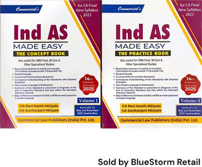 Ind AS Made Easy The Practice Book (Also useful for CMA Final, M.Com and Other Specialised Studies) (Set Of 2 Volumes) | Commercial Law Publishers (India) Pvt. Ltd.