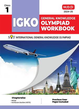 MTG International General Knowledge Olympiad (IGKO) Workbook for Class 1 - MCQs & Achievers Section - SOF IGKO Olympiad Preparation Books For 2024-2025 Exam