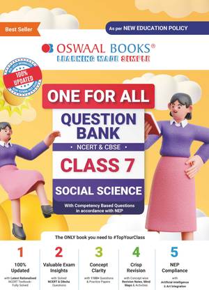 Oswaal One for All Question Bank Ncert and Cbse, Class-7 Social Science (for 2024 Exam)
