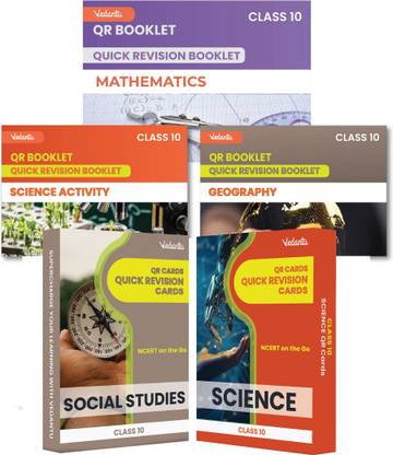 Vedantu Class 10 QR Flashcards & Booklets Combo Of 5 | Quick Revision Cards for Science & Social Studies with 3 QR Booklets for Science Activity Maths & Geography | CBSE 2026 Exam Preparation Guide