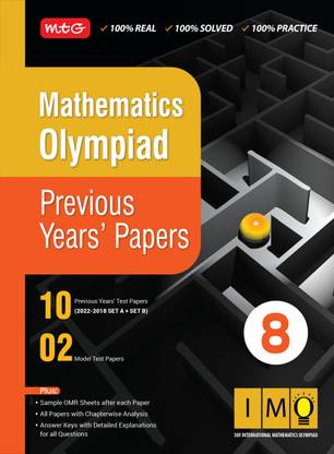 MTG Mathematics (IMO) Olympiad Previous Years Papers with Mock Test Papers Class 8 - Sample OMR Sheet with Chapterwise Analysis | SOF Olympiad Books For 2023-24 Exam