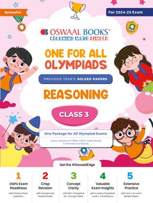 One for All Olympiads Previous Year Solved Papers_class 3_reasoning_for 2024-2025 Exam