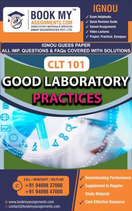 IGNOU CLT 101 Good Laboratory Practices |Guess Paper| Important Question Answer |Certificate Programme in Laboratory Techniques (CPLT)