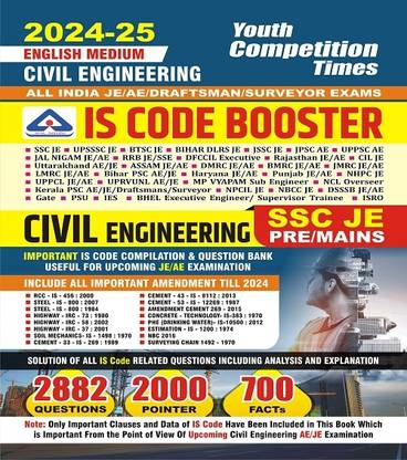 English Medium) POD) IS CODE BOOSTER CIVIL Engineering SSC JE Pre/Mains (2024-25)