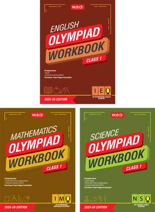 MTG Class-1 NSO-IMO-IEO (Science, Mathematics & English) Olympiad Workbook Combo (Set of 3 Books) | MCQs, & Achievers Section - SOF Olympiad Books For 2025-26 Exam