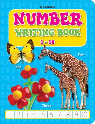 Number Writing Book 1-50  - Early Learning Activity Book for Kids Ages 3-7 | Handwriting Practice, Tracing Numbers, Counting Exercises & Fun Math Learning