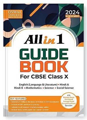 Cbse All in 1 Guide Book for 2024 Examination : Class X (Edition-1)  - NCERT Questions, Latest Syllabus Pattern MCQs/Case/ Passage/Competency Based (English, Hindi A & B, Science, Social Science, Maths)