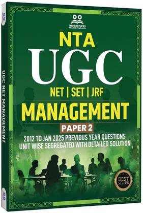 UGC NET Management Paper 2 Book | Previous Year Solved Papers  - 2025 (Last 20 Years) with Detailed Solutions ( Unit Wise Sorted) | Bestselling PYQ Book for NTA-UGC NET/JRF and SET Management Exams in India | Two Brothers Publications