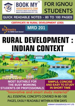 IGNOU MRD 101 Rural Development: Indian Context Quick Readable Notes Book For Ignou Student