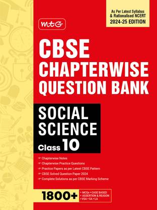 MTG CBSE Class 10 Chapterwise Question Bank Social-Science For 2025 Board Exam | As Per Latest CBSE Syllabus & Rationalised NCERT Pattern
