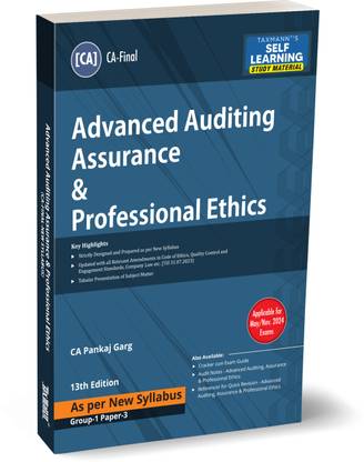 Taxmann's Advanced Auditing Assurance & Professional Ethics (Paper 3 | Audit) – Most updated study material in simple language & tabular format | CA Final | New Syllabus | May/Nov. 2024 Exams