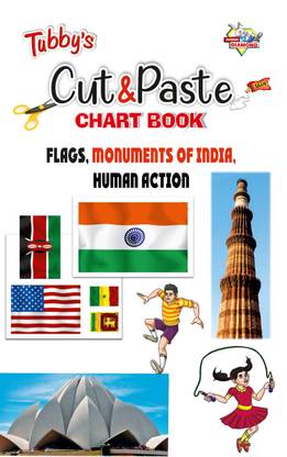 Tubby's Cut & Paste Chart Book : Flags, Monuments of India, Action