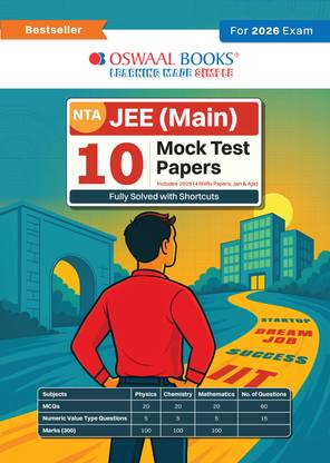 Oswaal NTA JEE (Main) 10 New Pattern Mock Test Papers Book | Fully Solved with Shortcuts | For 2026 Exam