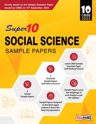 Super10 CBSE Class 10 Social Science Sample Papers for 2023 Board Exam (Based on CBSE Sample Question Paper released on 16th September)