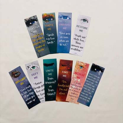 Anistore Theme Bookmarks for Shatter me Series Paperback Bookmark