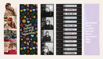 Yaduvanshi AESTHETIC TAYLOR SWIFT BOOKMARKS 5 Bookmark