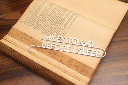 kraftnix Miles To Go Before I Sleep_Bookmarks_Stainless steel Miles To Go Before I Sleep Bookmark