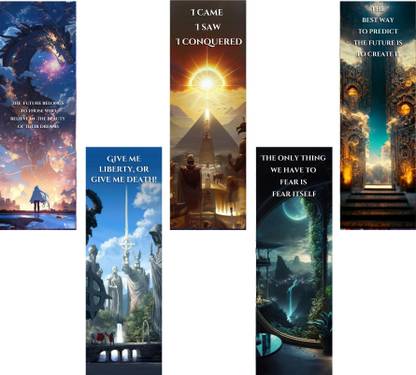 Visaan Historical Theme Bookmarks Set of 5, (6 * 2 inches) paperback Bookmark