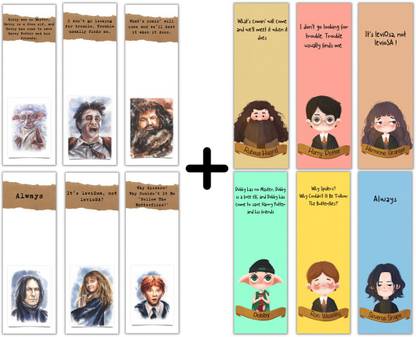 Gangaur Enterprises Harry Potter Vector Bookmarks - Set of 12 (Combo of 2) 300 GSM Sheet Bookmark