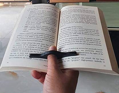 CERO 3D Printed Book Page Thumb Holder (Black PLA Plastic) Helps maintain the page of the book you are reading Bookmark