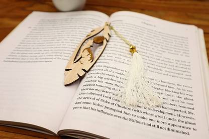 Unimosventure Feather Wood Bookmark