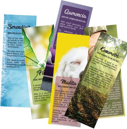 Creatie Bookmarks with Beautiful Words with Deep Meaning, 6 Pcs (Series 1) Bookmarks Bookmark