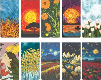 bookworm Nature Theme Magnetic Bookmark |Set of 10| Specially Designed for Book Lover Art Magnetic Bookmarks Bookmark