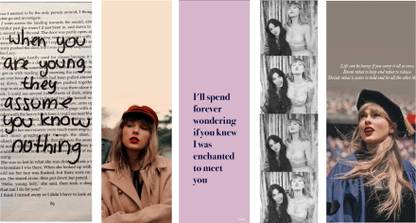 Yaduvanshi AESTHETIC TAYLOR SWIFT BOOKMARKS ONE-SIDED Bookmark