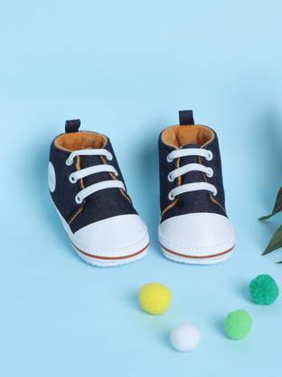 PureSole Denim Look Baby booties with Memory Foam – Comfortable, Lightweight Booties