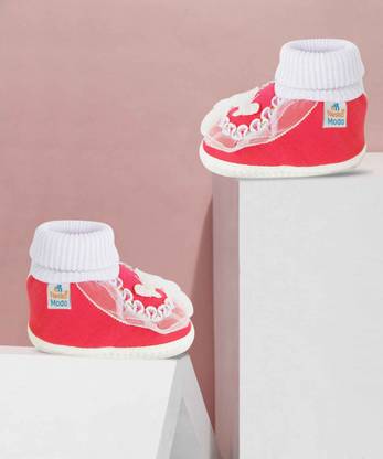 Neska Moda 3 To 12 Months Baby Girls & Baby Boys Soft Cotton Cute Butterfly Booties