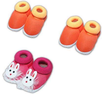 MAGLU Premium booties for baby Pack of 3 boy and baby girl Booties