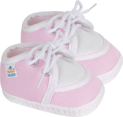 Neska Moda 0 To 6 Months Lace Newborn Soft Skin-Friendly Cotton Baby Booties