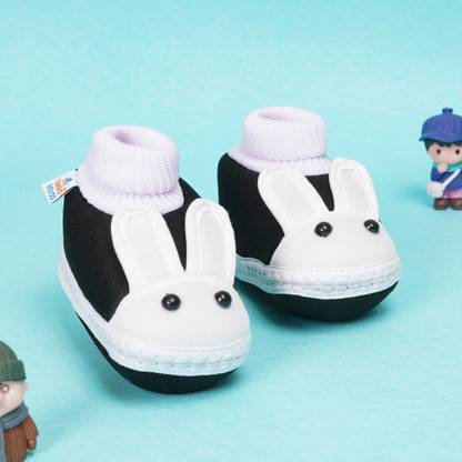 Neska Moda 3 To 12 Months Baby Boys & Baby Girls Cute Soft Cotton Pre-Walker Rabbit Face Booties
