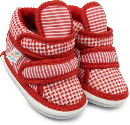 नेस्का मोडा 15 To 18 Months Baby Boys & Girls Cotton Chu Chu Sound Checkered Shoes/ बूटीज़