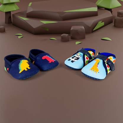 KazarMax Dino & Panda Printed Booties