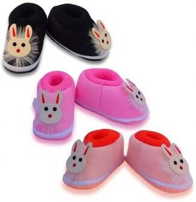 Bullcraft Soft Fabric Unisex Newborn Baby Booties Infant Baby First Walking Shoes Booties