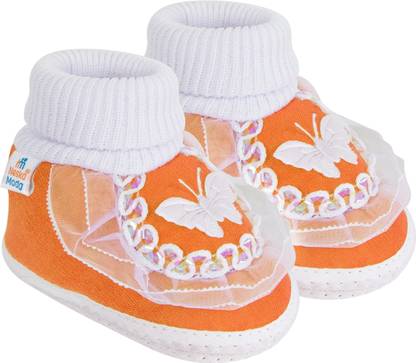 Neska Moda 3 To 12 Months Baby Girls & Baby Boys Soft Cotton Cute Butterfly Booties