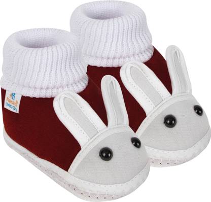 Neska Moda 12 To 18 Month Non Slip Rabbit Face Soft Cotton Baby Booties
