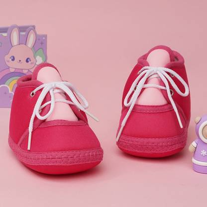 Neska Moda 6 To 12 Months Baby Boys & Baby Girls Cute Soft Cotton Pre-Walker Lace Booties