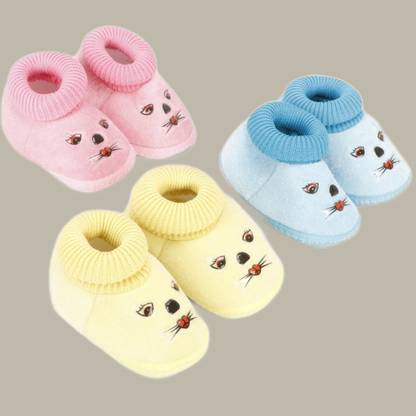Dhairya Collection Latest design booties for baby Pack of 3 boy and baby girl Booties