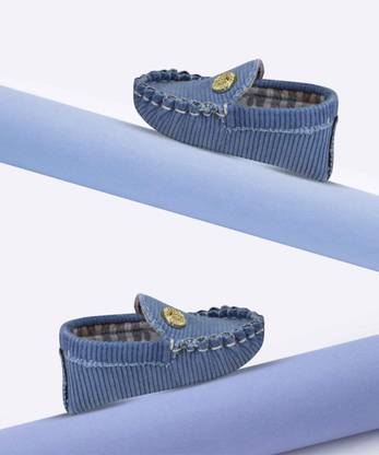 Neska Moda 6 To 12 Months Baby Boys Corduroy Loafer Booties
