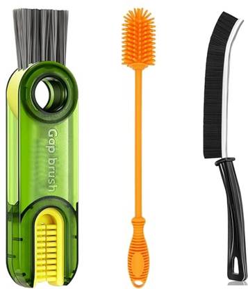 SARTHU 3 in 1 Multifunctional Brush & Gap Cleaning Brush & Silicone Long Bottle Brush
