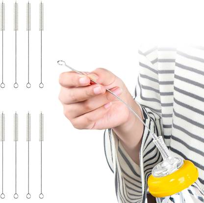 Bembika Straw Brush with 360 Rotation Long Safe and Compact Sipper Cleaning Brush - 8Pcs