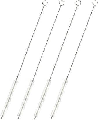 amsinmonitor Stainless Steel Straw Cleaning Brush 4 Pcs Drinking Pipe, 23mm Long Straw Brush
