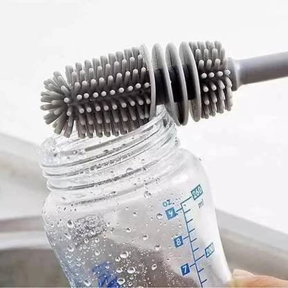 Sedoka Silicone Bottle Cleaning Brush Long Handle for Milk Bottle,Glasses,bottle MULTI